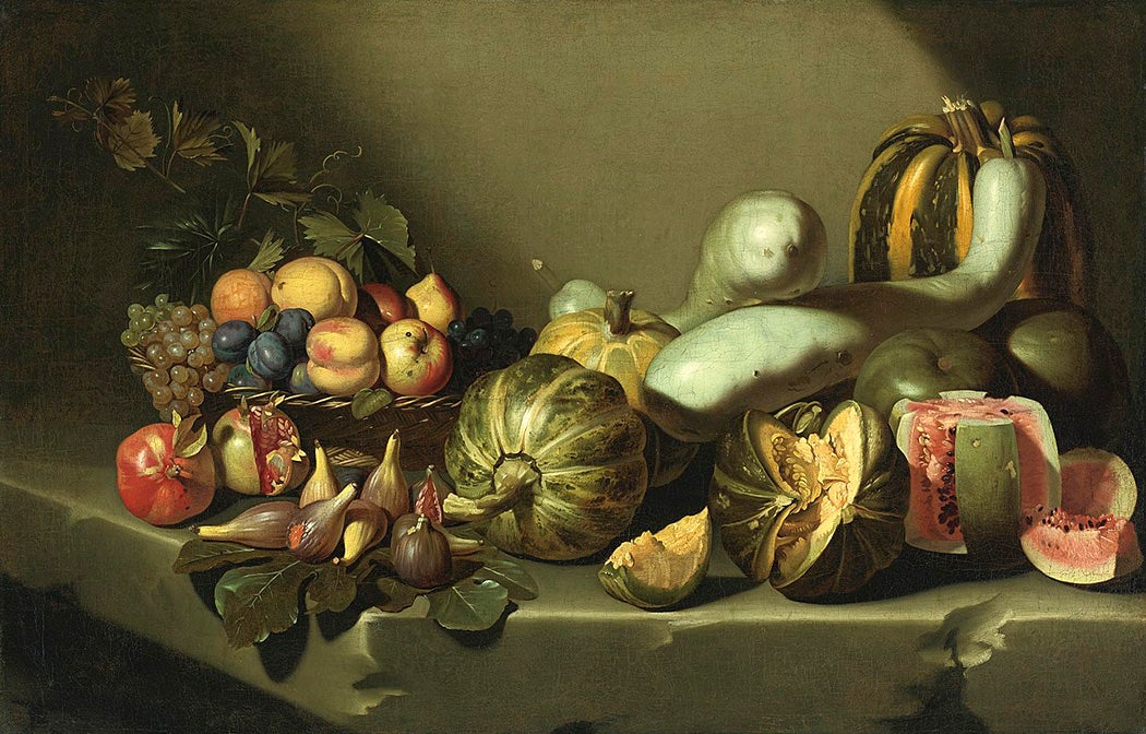 Still life with Fruit on a Stone Ledge