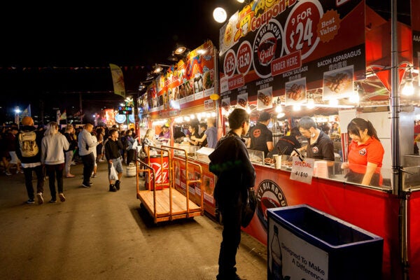 Visitors at the Richmond night market near Vancouver