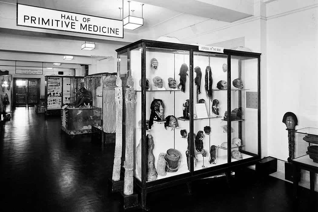 Shrunken heads in the Wellcome Historical Medical Museum