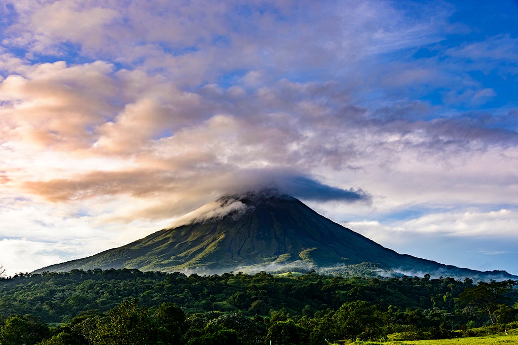 Dramatic skies over the Arenal Volcano, Costa Rica