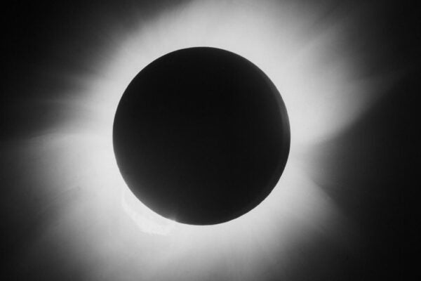 Total solar eclipse, May 29, 1919, at Sobral, Brazil