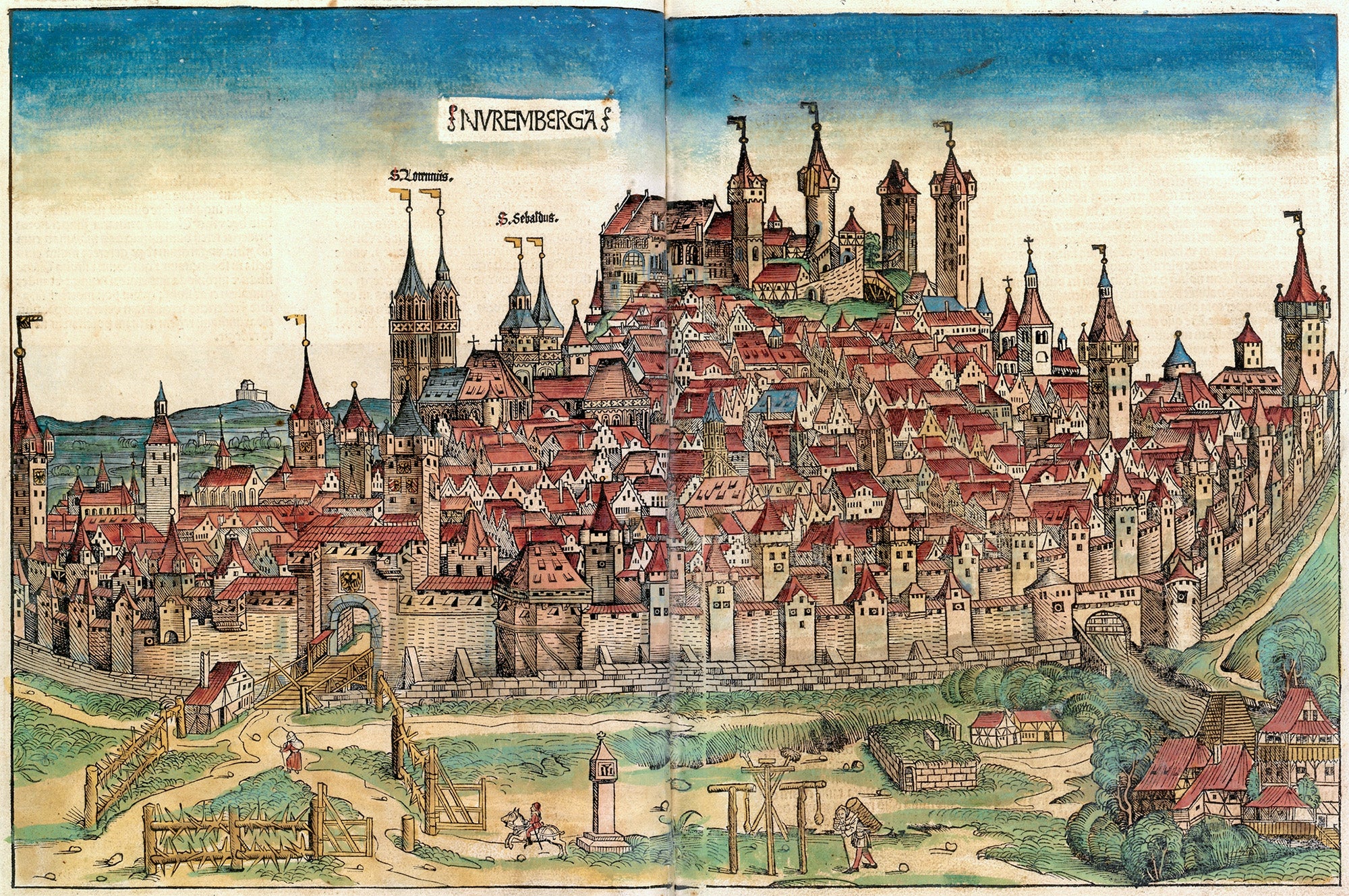 Woodcut of Nuremberg from the Nuremberg Chronicle, 1493