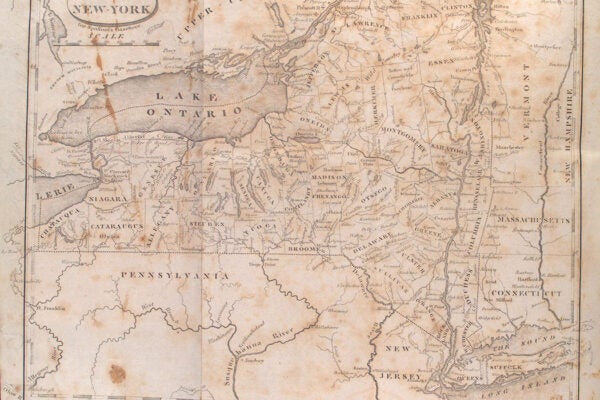 A map of the state of New York from 1813