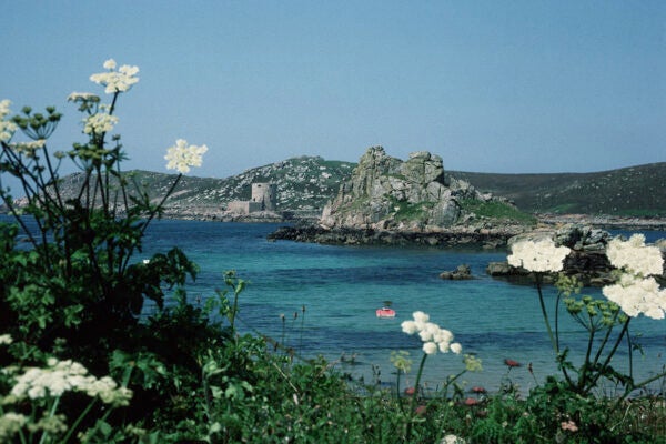 The rugged coast of the Isles of Scilly, England, U.K.