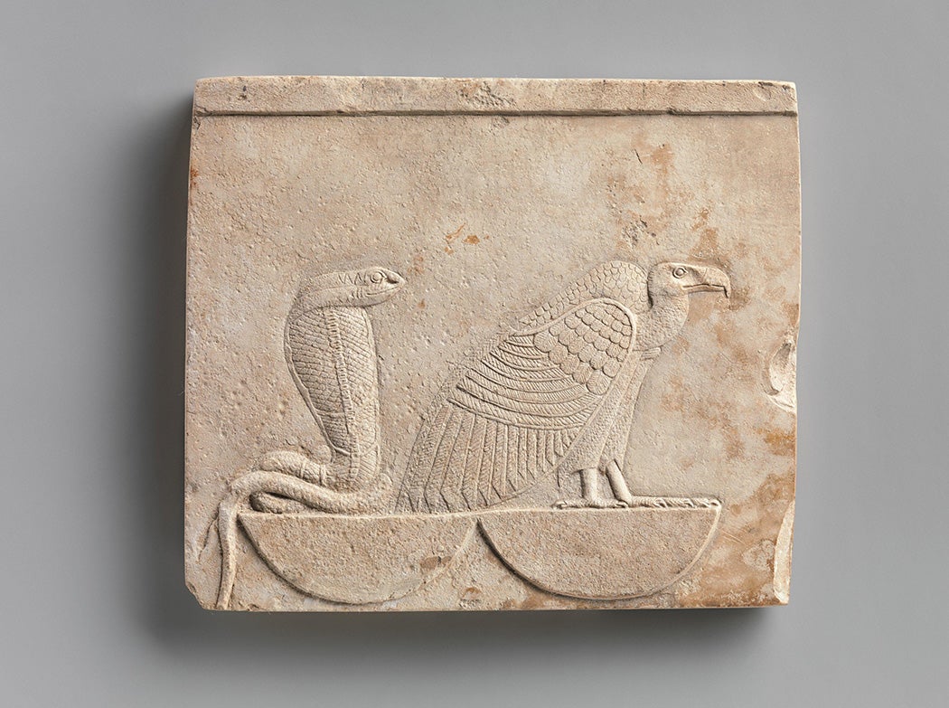 Relief plaque with Vulture and Cobra on baskets