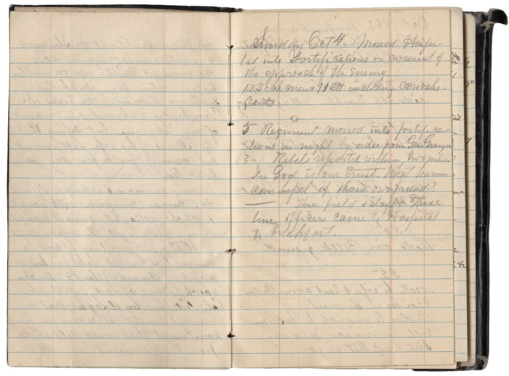 This diary is one of three kept by physician John Bennitt of Centreville, Michigan describing his experience as a Civil War surgeon for the 19th Michigan Infantry Regiment.