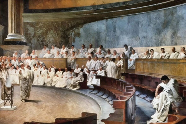 Cicero Denounces Catiline in the Roman Senate by Cesare Maccari