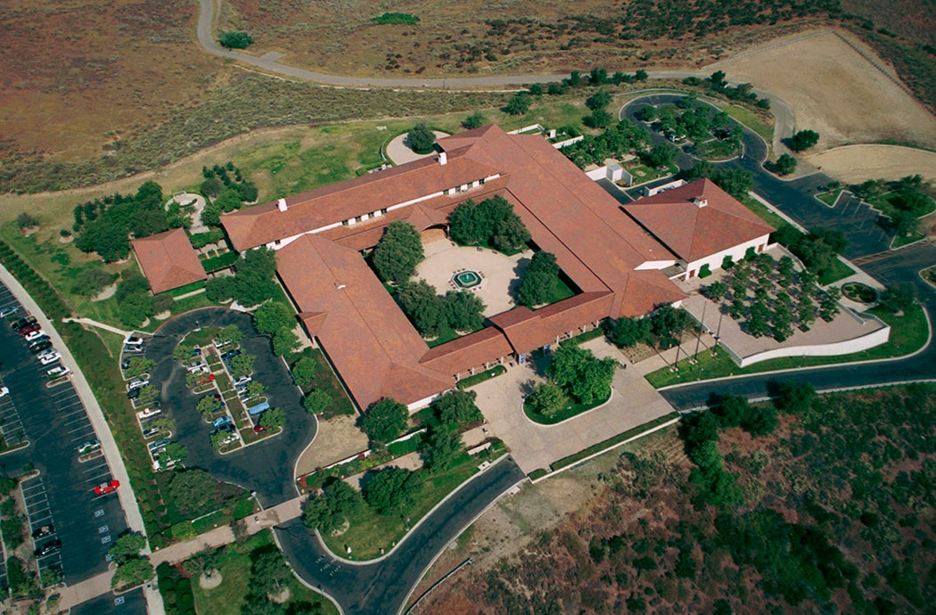 The Ronald Reagan Presidential Library is seen from the air June 22, 2001 in Simi Valley, CA. 