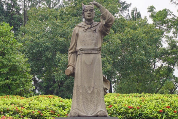 A statue of Zheng He in Jurong Gardens, Singapore