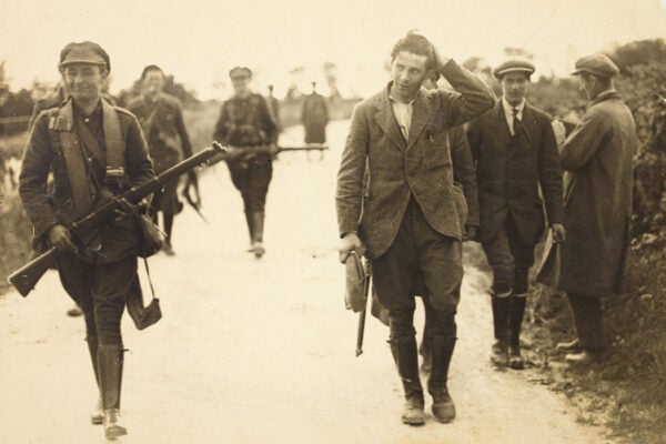 A prisoner under escort at the South Western Front during the Irish Civil War, 1922