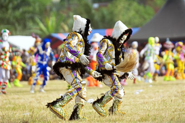 Masqueraders at the Winneba Fancy Dress Festival in Ghana