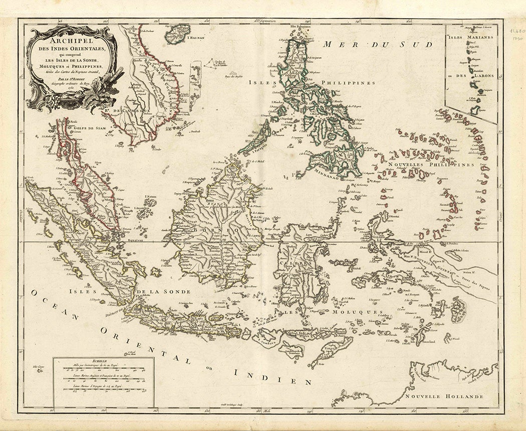 Indonesia-Philippines, Archipel des Indes Orientales, 1750. ANU Asia-Pacific Map Collection. (JSTOR)