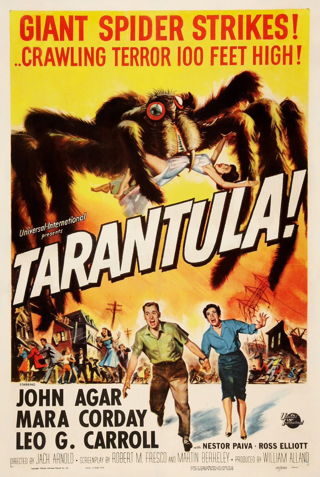 A movie poster for Tarantula, 1955