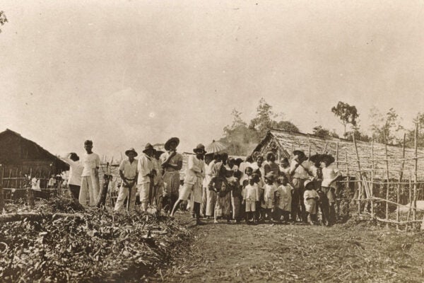 Internees at the barracks of the internment camp in Boven-Digoel