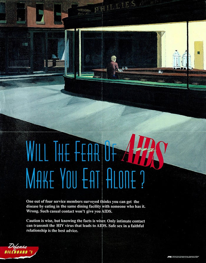 Poster: "Will the Fear of AIDS make you eat alone?"