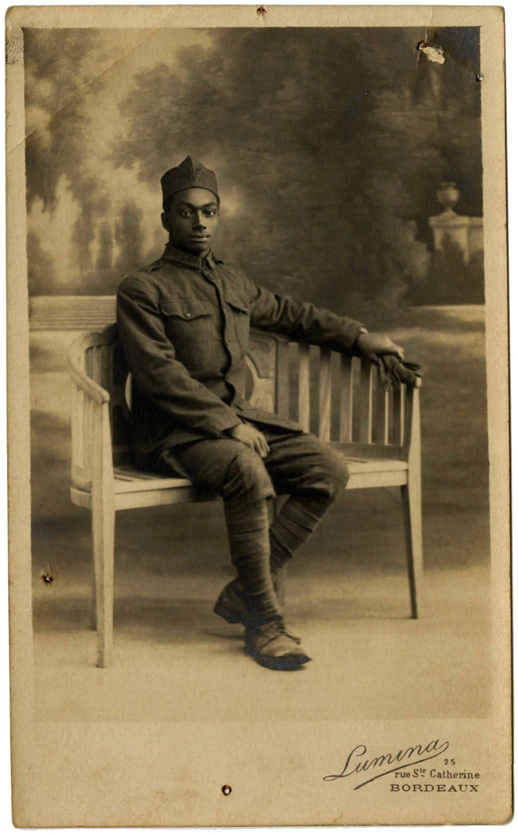 Cabinet Card Photograph of Nalion Bowman, Chef, U.S. Army