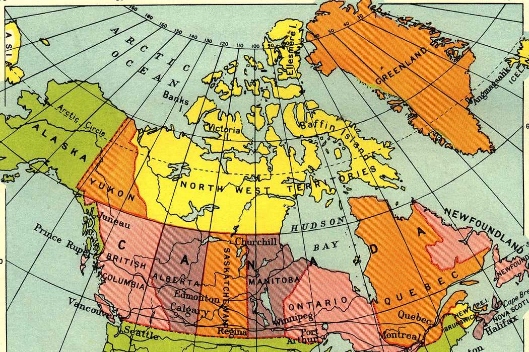 A map of North America