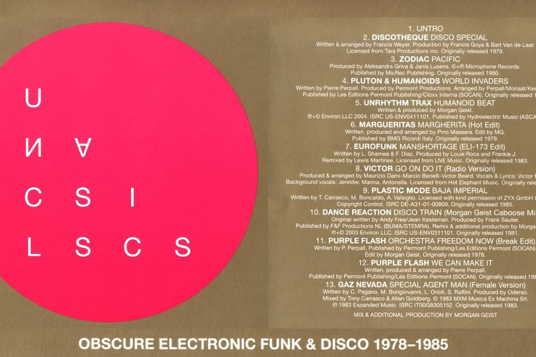 Unclassics: Obscure Electronic Funk and Disco, 1975–1985