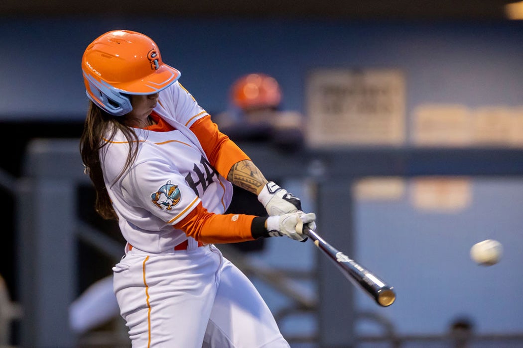 Kelsie Whitmore of the Staten Island Ferryhawks at Richmond County Bank Ball Park on September 3, 2022 in Staten Island, NY.