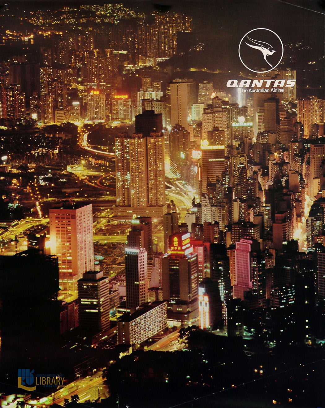 Night-time view of Hong Kong.