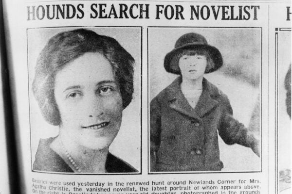 Photo: English crime writer Agatha Christie and her daughter, Rosalind, are featured in a newspaper article reporting the mysterious disappearance of the novelist. 

Source: Getty