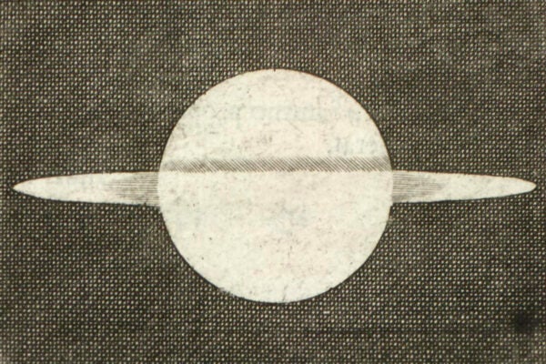 An illustration from The System of Saturn by Christiaan Huygens