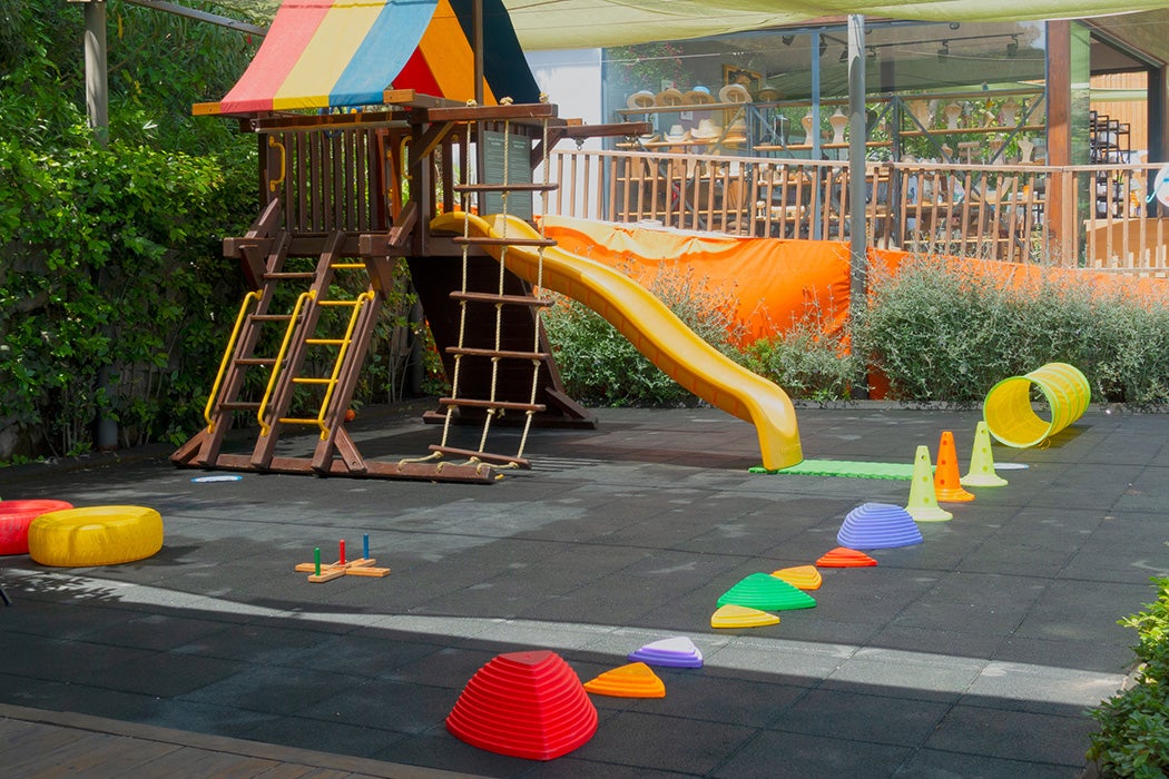 A playground with modular toys