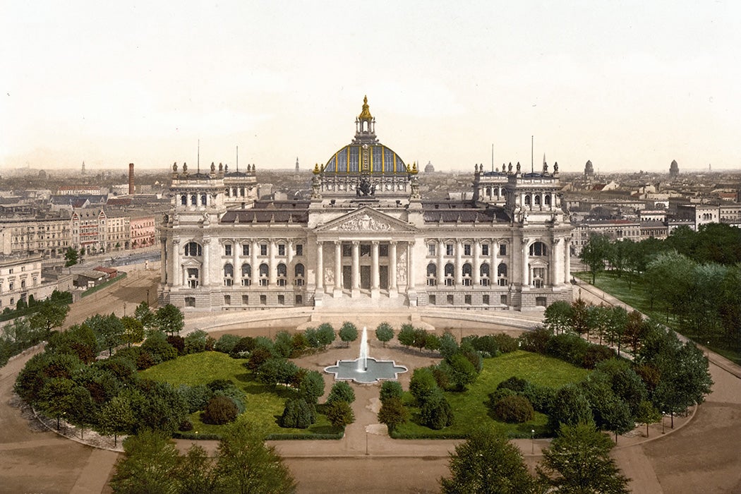 The Reichstag building in 1870