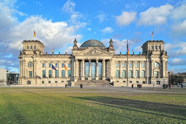 Reichstag building in Berlin, Germany.