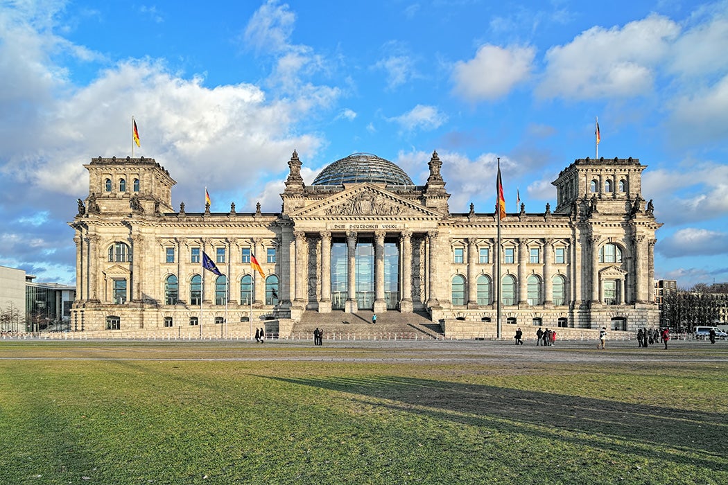 Reichstag building in Berlin, Germany.