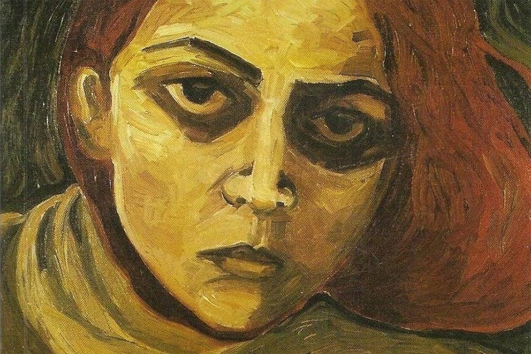 An illustration from the cover of Amrita Pritam's Pinjar