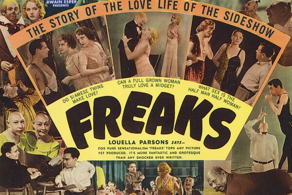 Lobby card for 1932 film Freaks