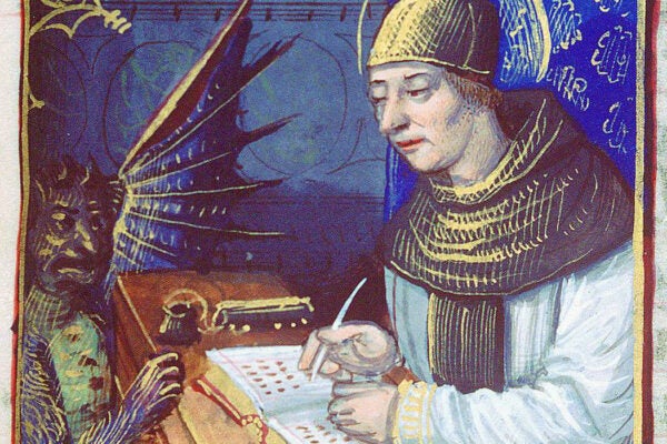 A 14th century representation of Tutivillus