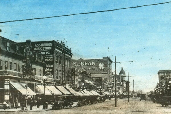 A view of Main Street in Moose Jaw, Saskatchewan, Canada