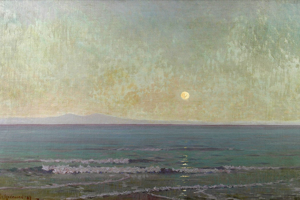 Quiet moonlight (beyond Catalina Island) by Granville Redmond, 1907