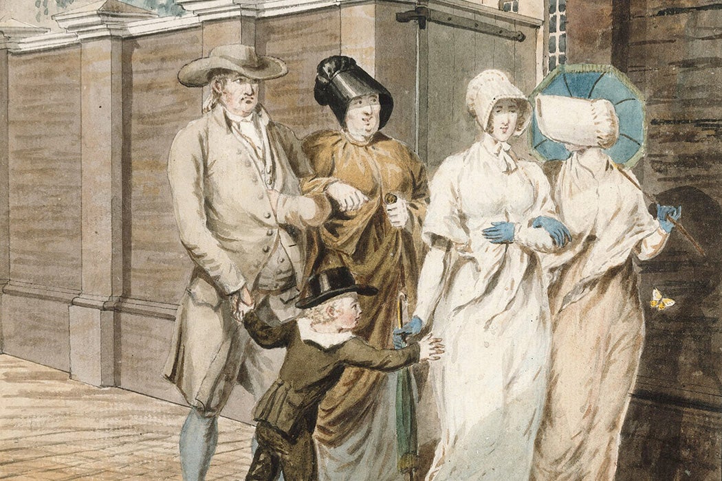 Sunday Morning in front of the Arch Street Meeting House, Philadelphia, 1811