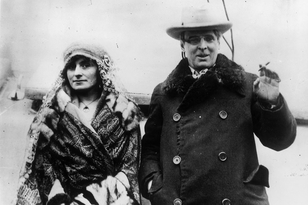 William Butler Yeats with his wife Georgie Hyde Lees, 1923