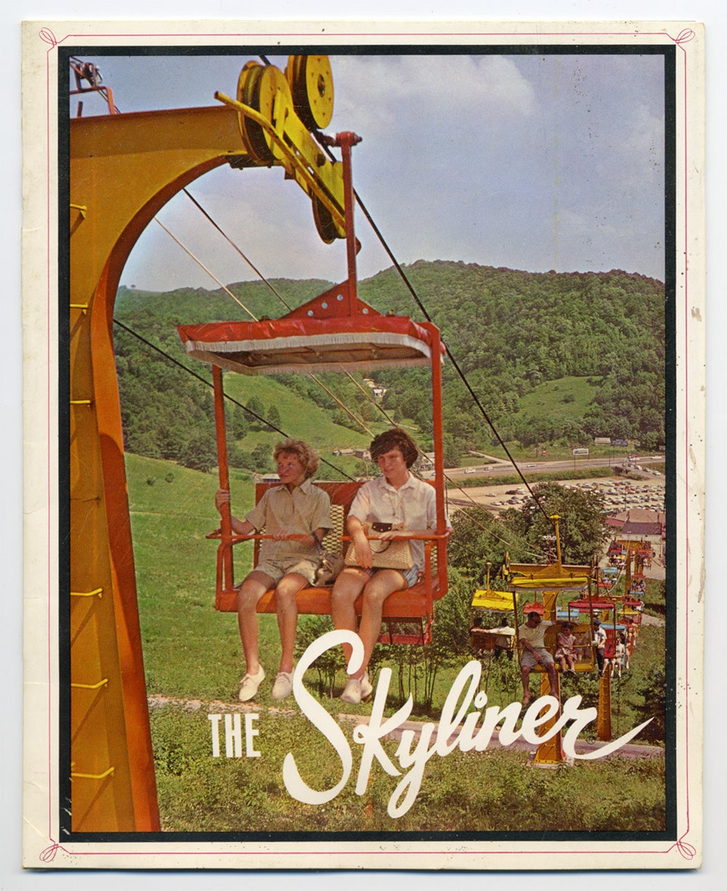 A pamphlet advertising "The Skyliner" chairlift to "park and carnival owners, independent ride operators and fair management."