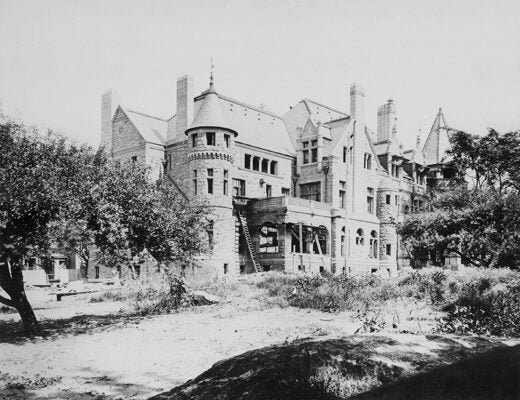 The Sylvester T. Everett Residence, architect Charles Frederick Schweinfurth’s first Cleveland commission. The residence was built 1883-1887 and demolished in 1938. It was located at corner of Euclid and East 40th Street.