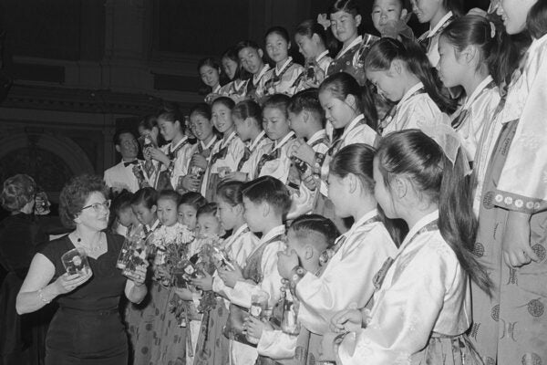 Korean Orphan Choir in the Netherlands in 1962