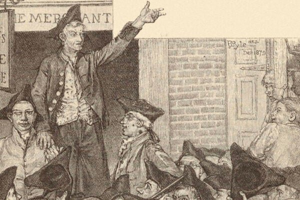 Isaac Sears addressing the mob