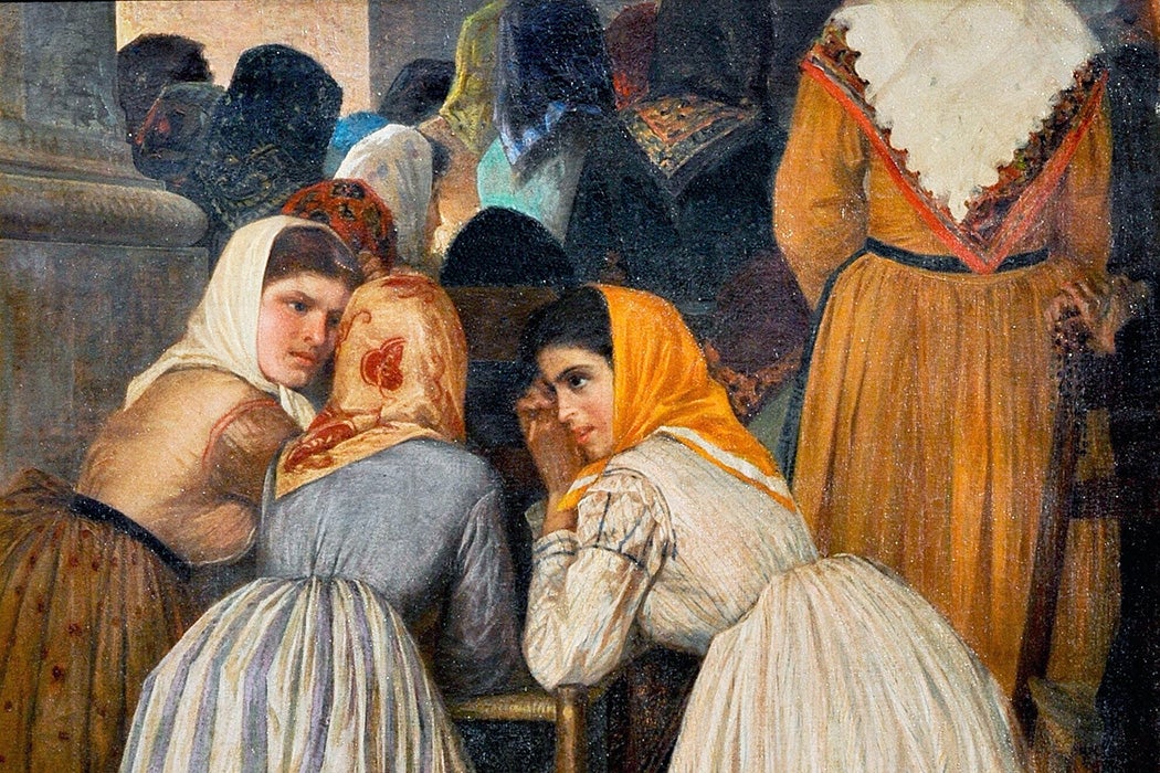 At the Mass, 1872,, by Francesco Gioli