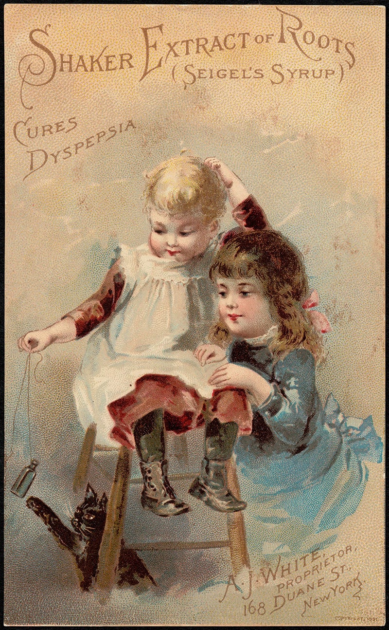 An advertisement for Shaker Extract of Root