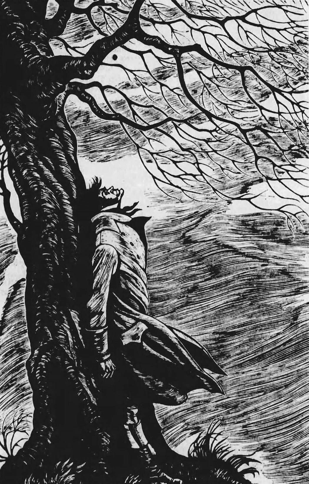 Heathcliff Under the Tree by Fritz Eichenberg, 1943.