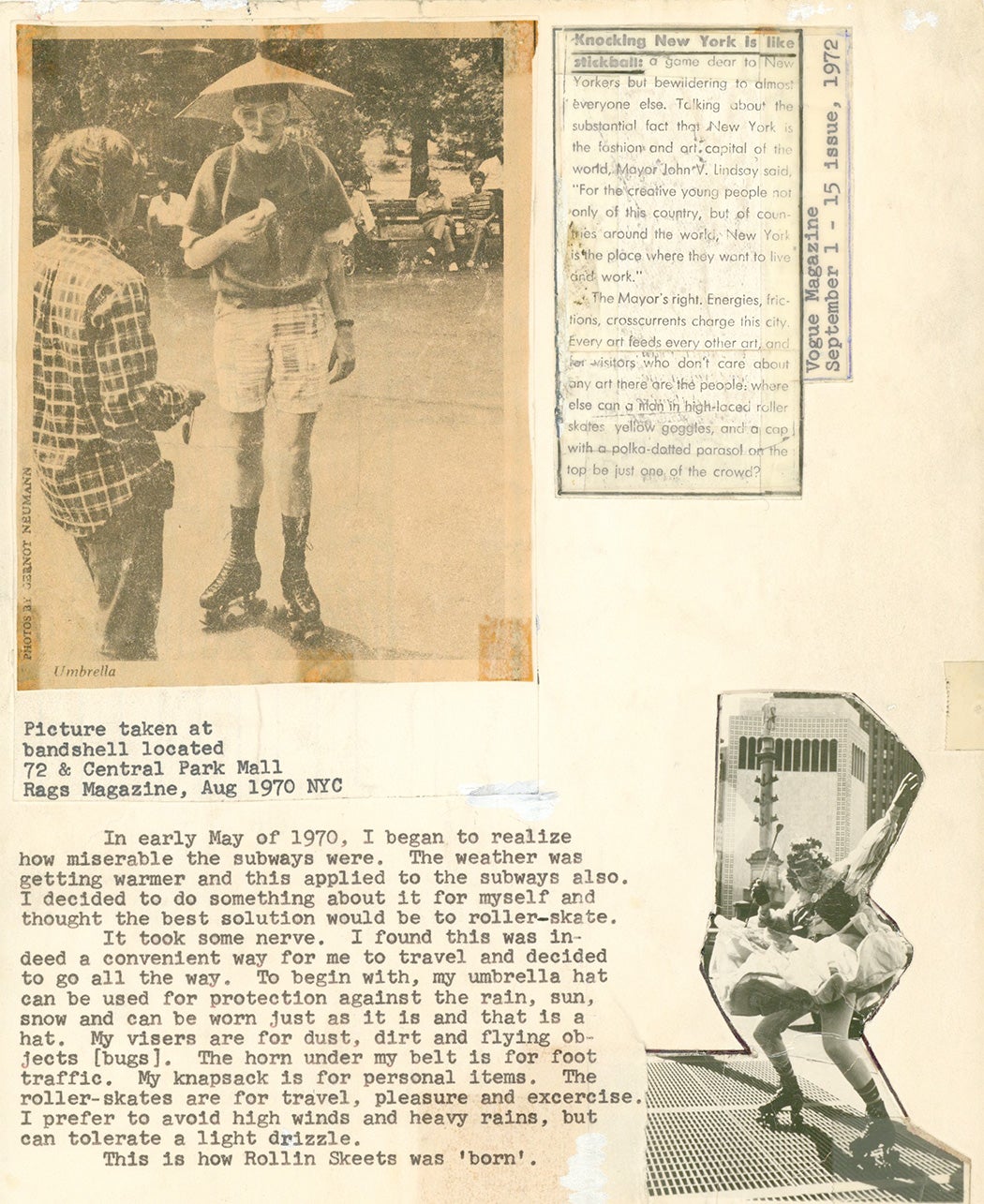 Origin story of "Rollin Skeets," 1972
