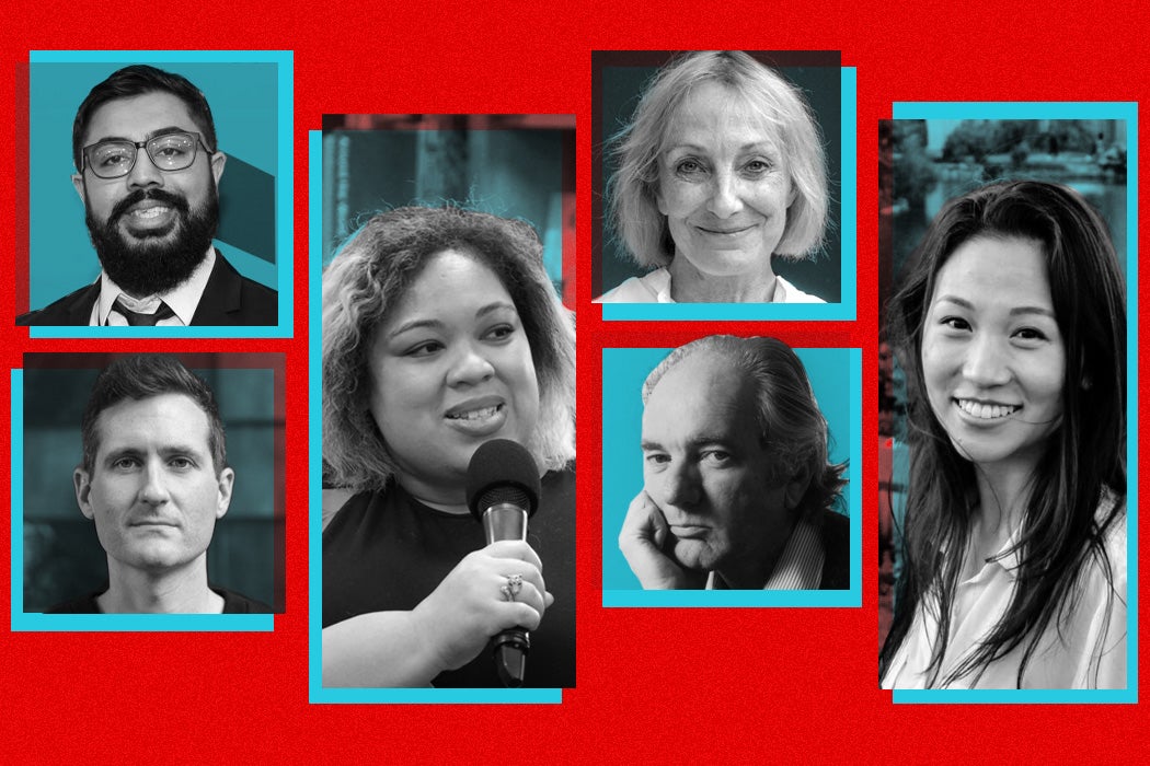 From left to right: Jamil Jan Kochai, Michael Deagler, Danielle Evans, Christine Schutt, Thomas Bernhard, Catherine Niu.