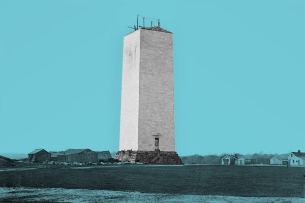 The Washington Monument circa 1860