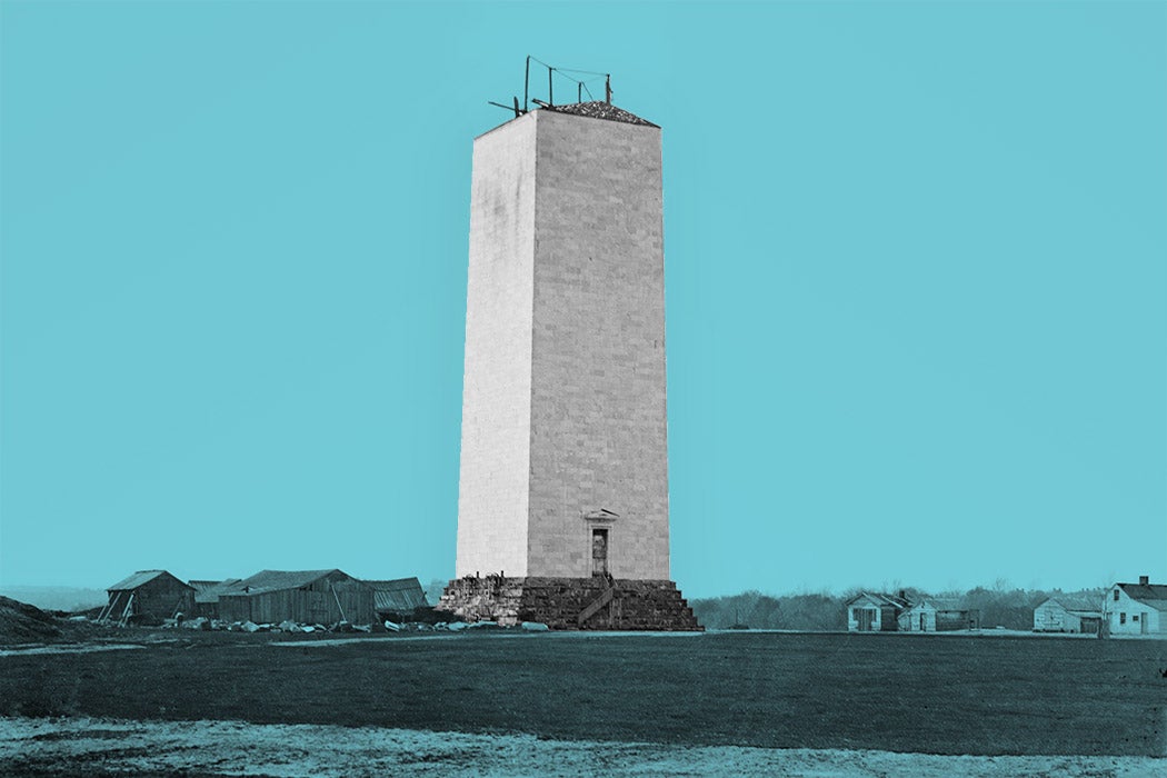 The Washington Monument circa 1860