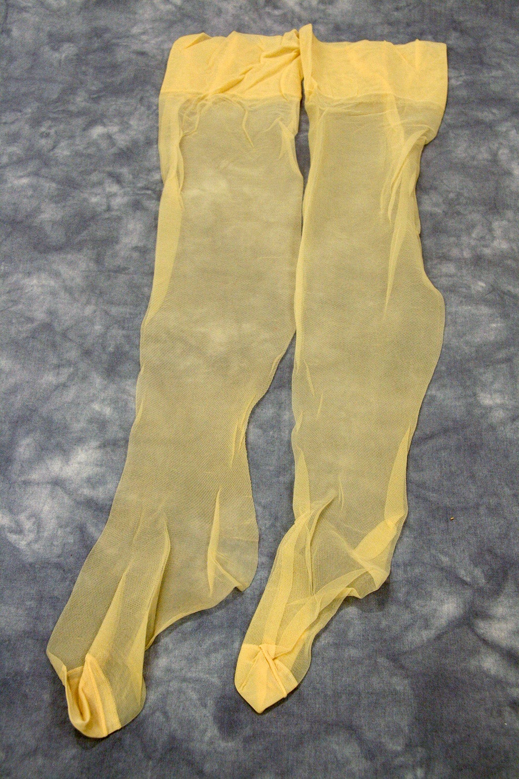 Gold stockings from the 1960s.