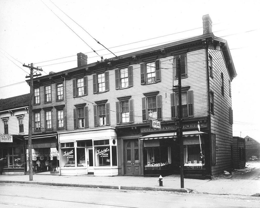 Businesses on Main Street in Hempstead, New York